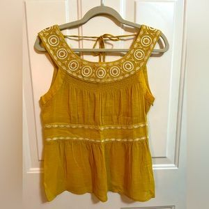 Anthropologie Floreat Summer Linen Blouse sz 8